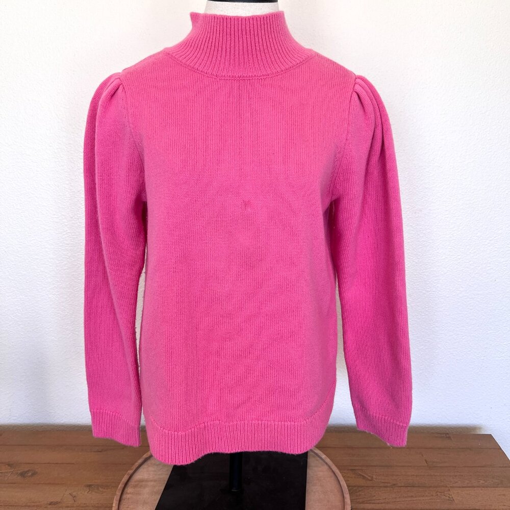 Milly Turtleneck Sweater -Size M - Pink Merino Wool & Cashmere